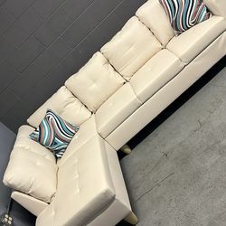 Leatherette sectional