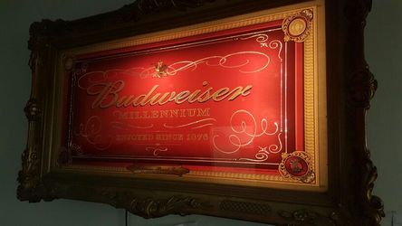 Rare vintage millenium budweiser sign