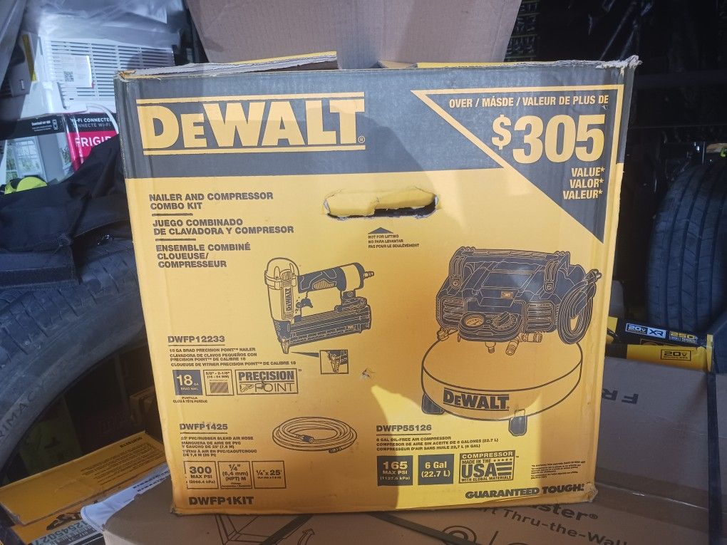 DeWalt Nailer And Compressor Combo Kit