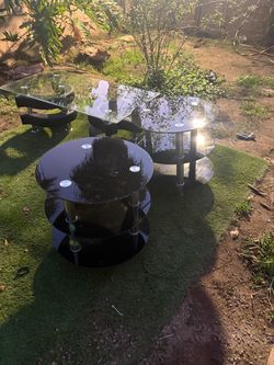 3 Glass Modern tables