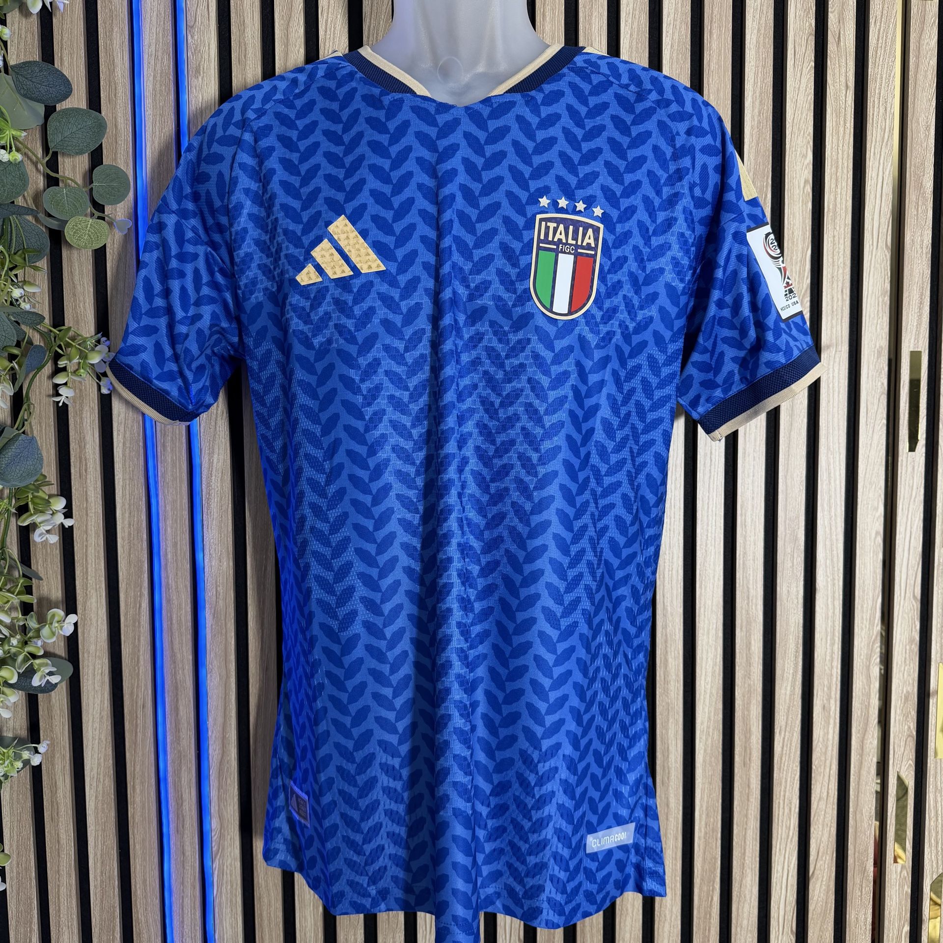๐ฎ๐น ITALY Team Soccer T-shirt Jersey Gold Blue version player - Camiseta ITALIA