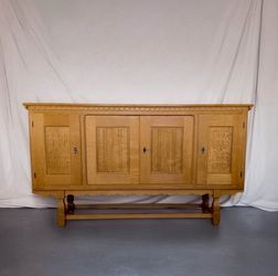Henning Kjaernulf for EG Mobler Brutalist Oak Sideboard, Late 1960s