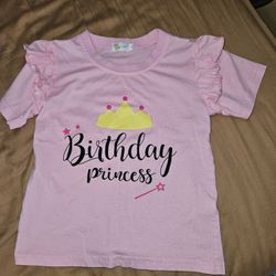 Girls Birthday Princess T Shirt Size 5T