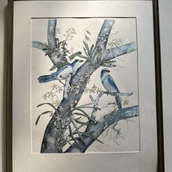 Painting Of Florida Orchids & Scrub Jays