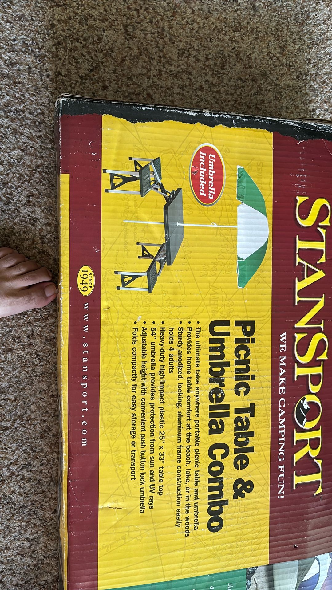 Picnic Table Umbrella Combo