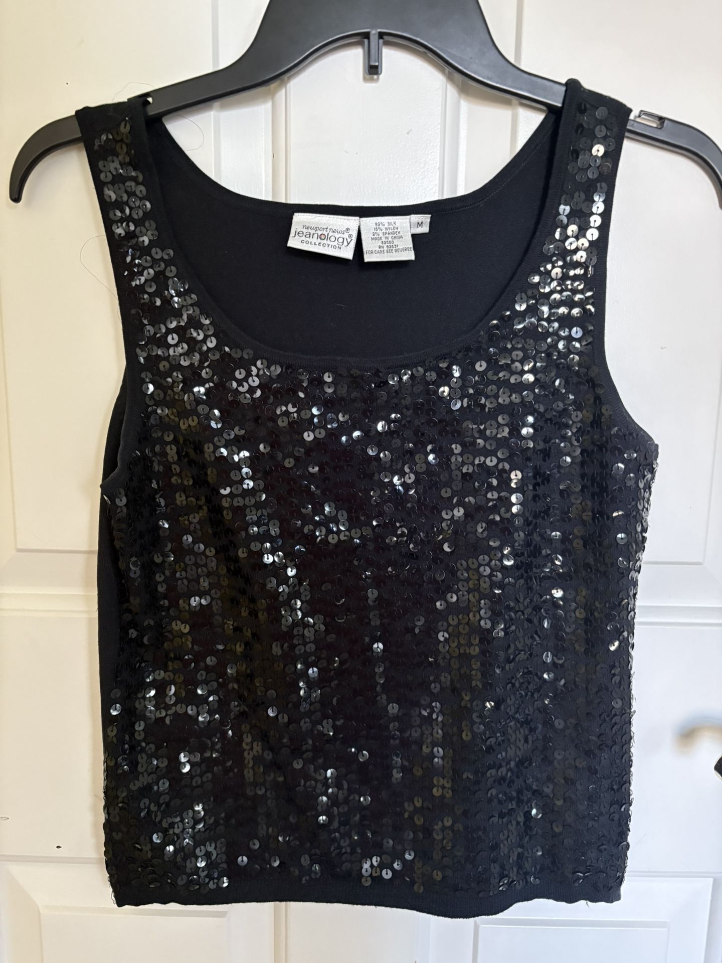 Sequined Front Tank Size m