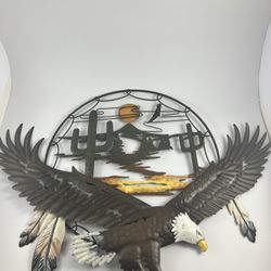 NEW Southwest Bald Eagle Metal Wall Art Sculpture – Still in Package! $45