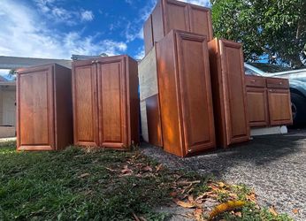 9 Cabinets 1 Bottom 8 Tops- Solid Wood