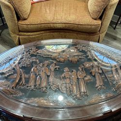 Vintage Oriental Chinoiserie Tea Table