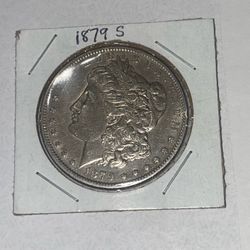 1879 S Morgan Silver Dollar AU58 Details Great Luster.