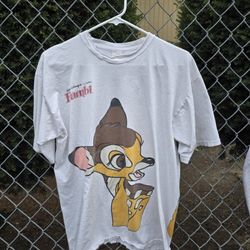 Vintage 90s Bambi Disney Movie Promo Double Sided Single Stitch Shirt Sz Medium 