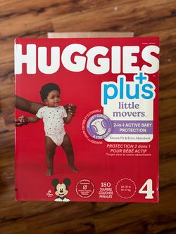 Huggies Plus Little Movers Size 4 Diapers