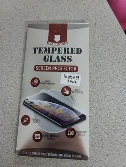 Tempered glass screen protector for iPhone 7 or 8