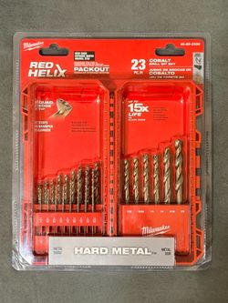 Milwaukee Red Helix 23-Piece Cobalt Drill Bit Set