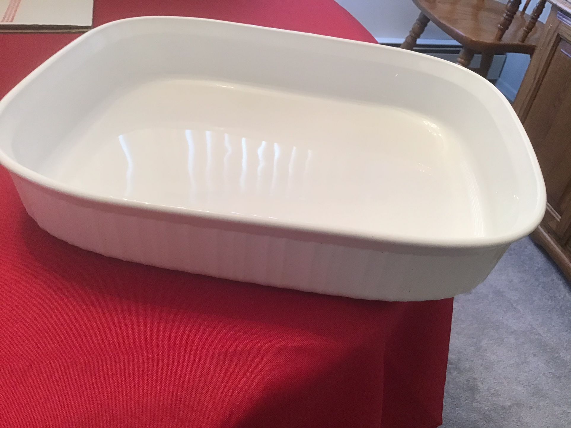 Corning Ware 4.5 Liters French White Casserole / Lasagna Dish / Open Roaster F-21-B Original Vintage 
