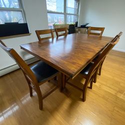 Bob’s Enormous Pub Height Dining Room Set With 6 Chairs