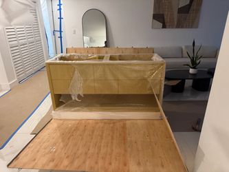 60” momo sienna vanity quartz double sink