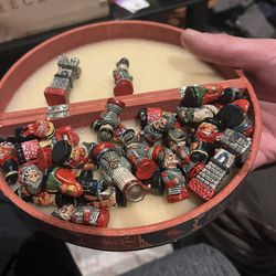 Indian Marble Chess Pieces With Wooden Board