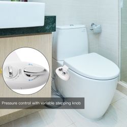 JAXPETY Non-Electric Self-Cleaning Bidet Toilet Attachment With Retractable Nozzle And Pressure Control