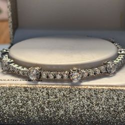 Silver Plated Simulated Diamond Bracelet 
