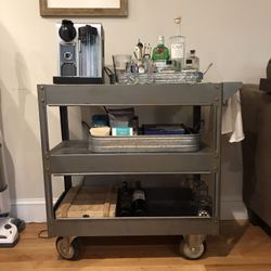 Unique Industrial Bar Cart