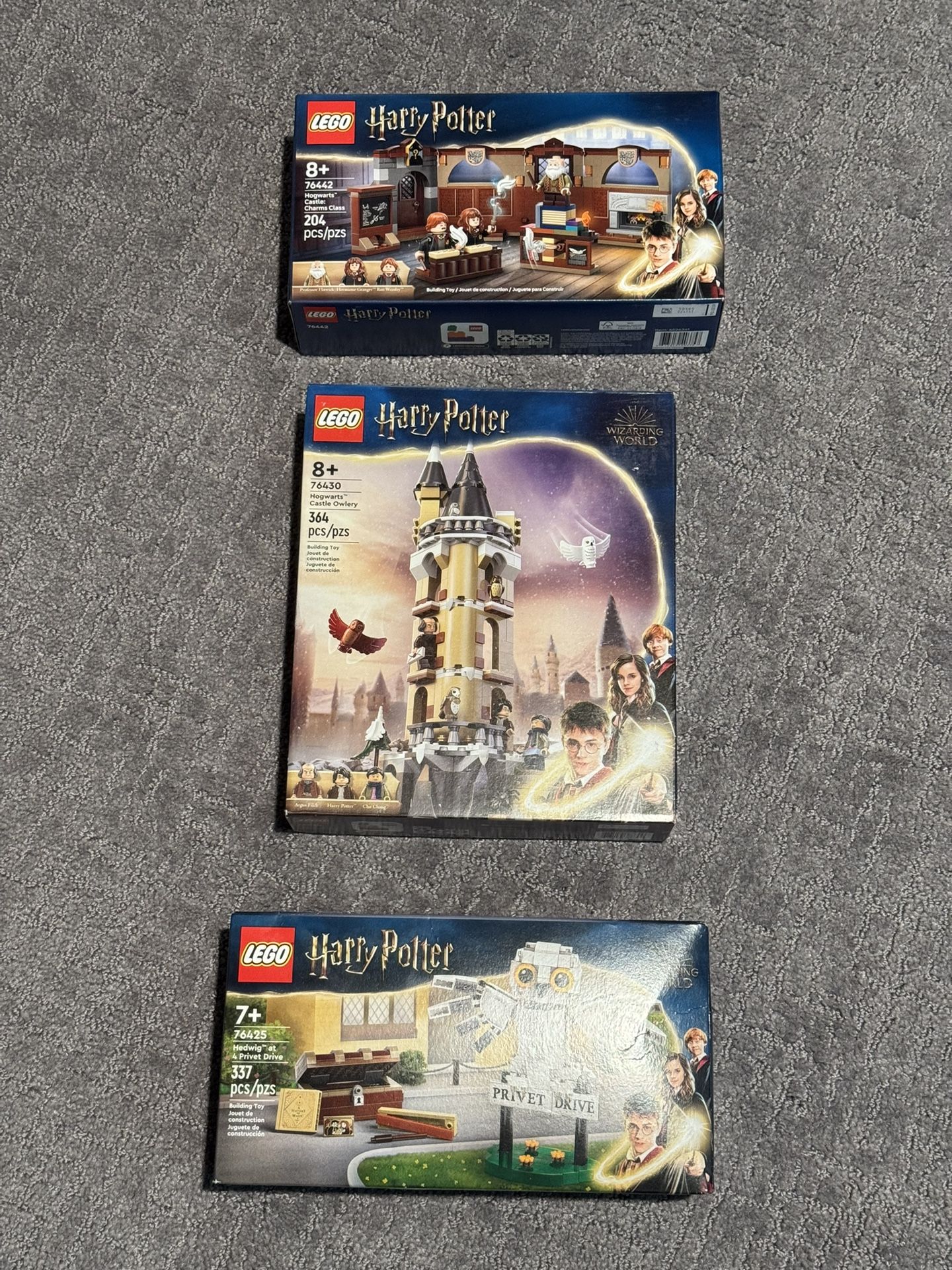LEGO Harry Potter Lot of 3 Building Sets Hogwarts Castle - Owlery - Hedwig St New 