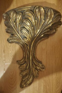 Wall Shelves Large Gold Vintage Set Of 2
