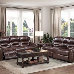Center Hill Brown Reclining Living Room Set (Couch Sofa Loveseat Sectional Options 