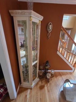Tall Glass Curio Display Cabinets