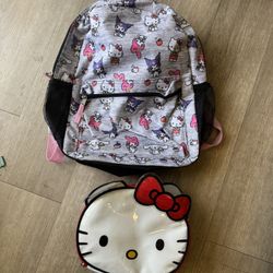 Hello Kitty Girl Set / Backpack & Lunch Bag 