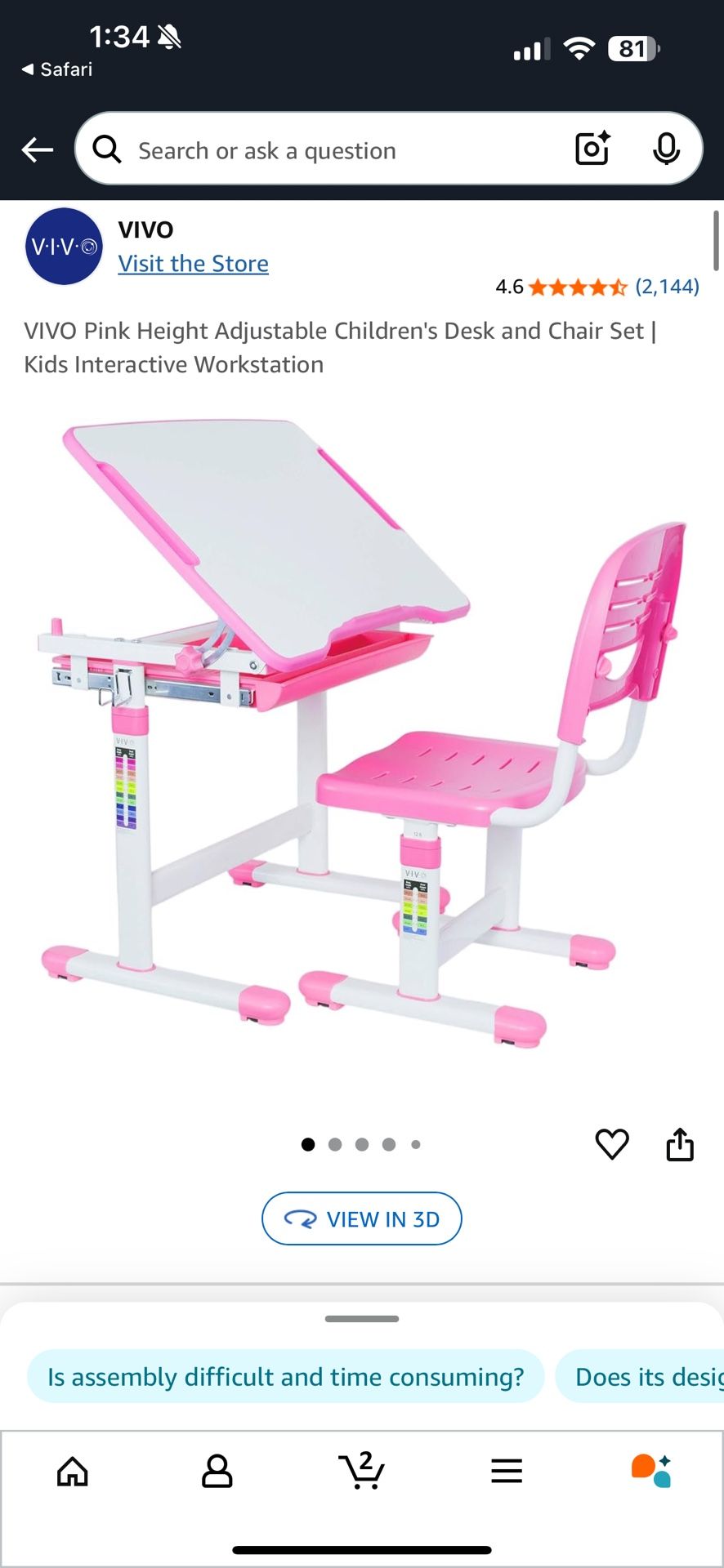 Kids Ergonomic Desk And Chair