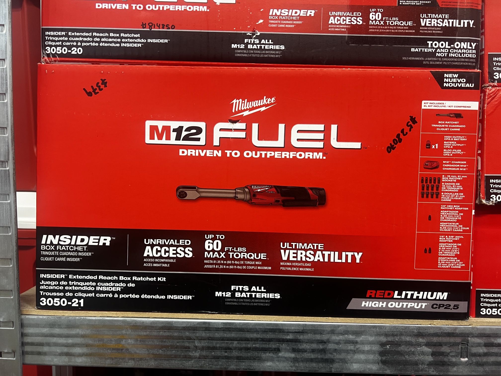 Milwaukee M12 Fuel Insider Extended Reach Box Ratchet Kit