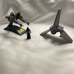 Star Wars Micro Machines Speeders, Shuttle, And Darth Vader