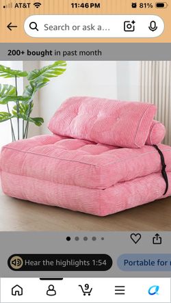 Pink floor chair / couch