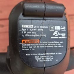 Black & Decker Hedge Trimmer