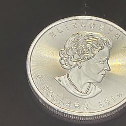 Pure Silver .9999 One Oz Maple Canadian $5 Coin