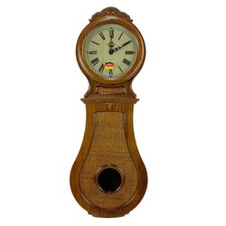 New Hermle Oak 28" Wall Clock