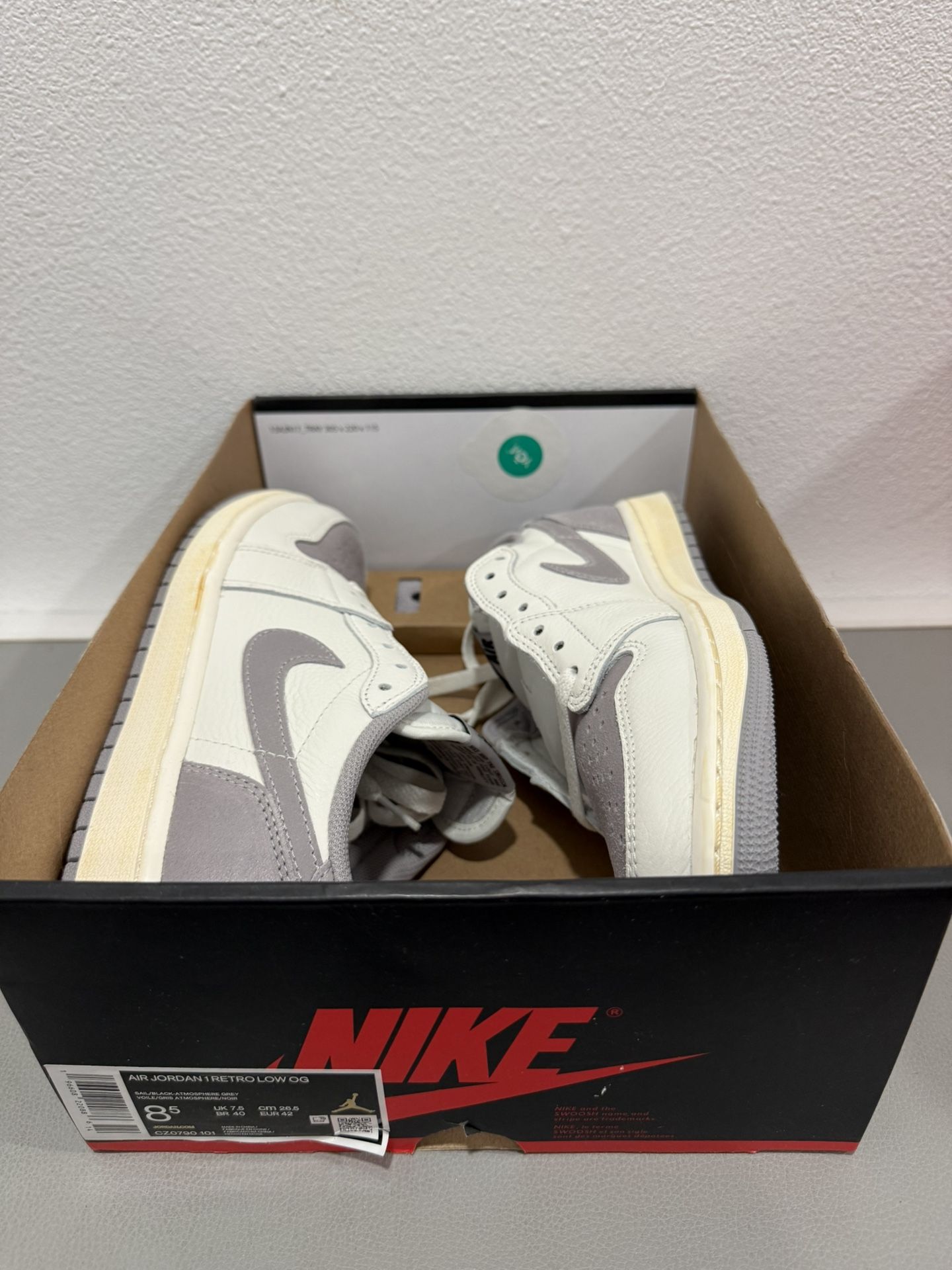 Nike Air Jordan 1 Retro OG Low Atmosphere Grey CZ0790-101