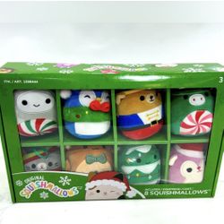Squishmallows 4-inch Ornament Plush 8-Pack Assorted (Winter) Christmas