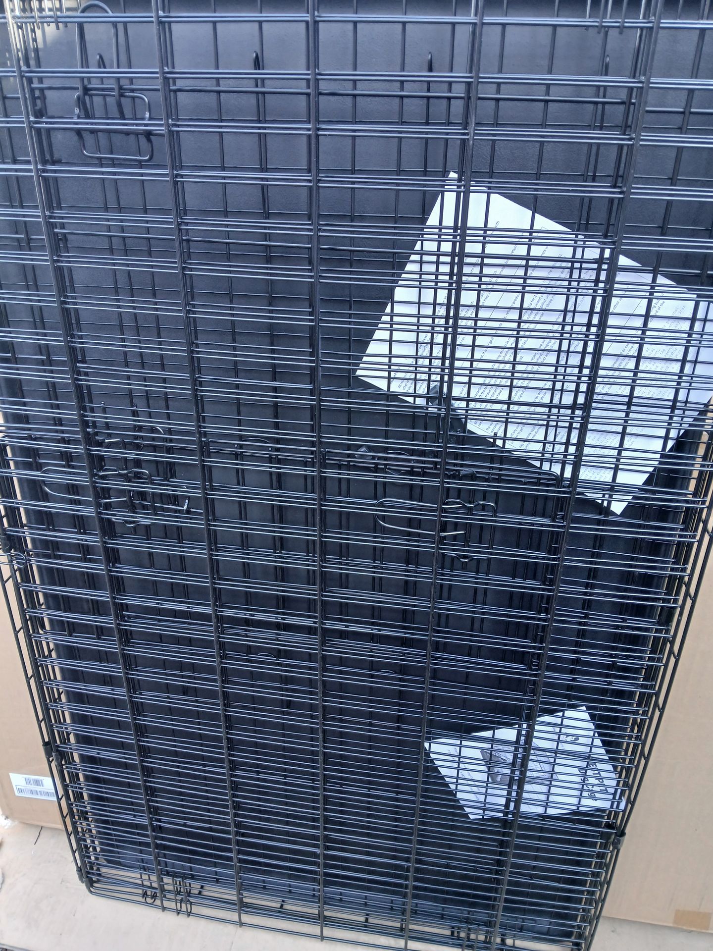 New XL Double Door Folding Metal 42-Inch Dog Crate, Includes Leak-Proof Pan, Floor Protecting Feet,