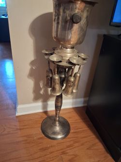 Antique silver champagne set