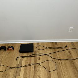 Xbox One With 2 Controllers And Cables