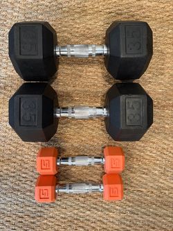 Dumbbell Weight Set – 35 lb & 5 lb Pairs – 80 lbs Total