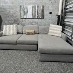 Khaki Plush Sectional 
