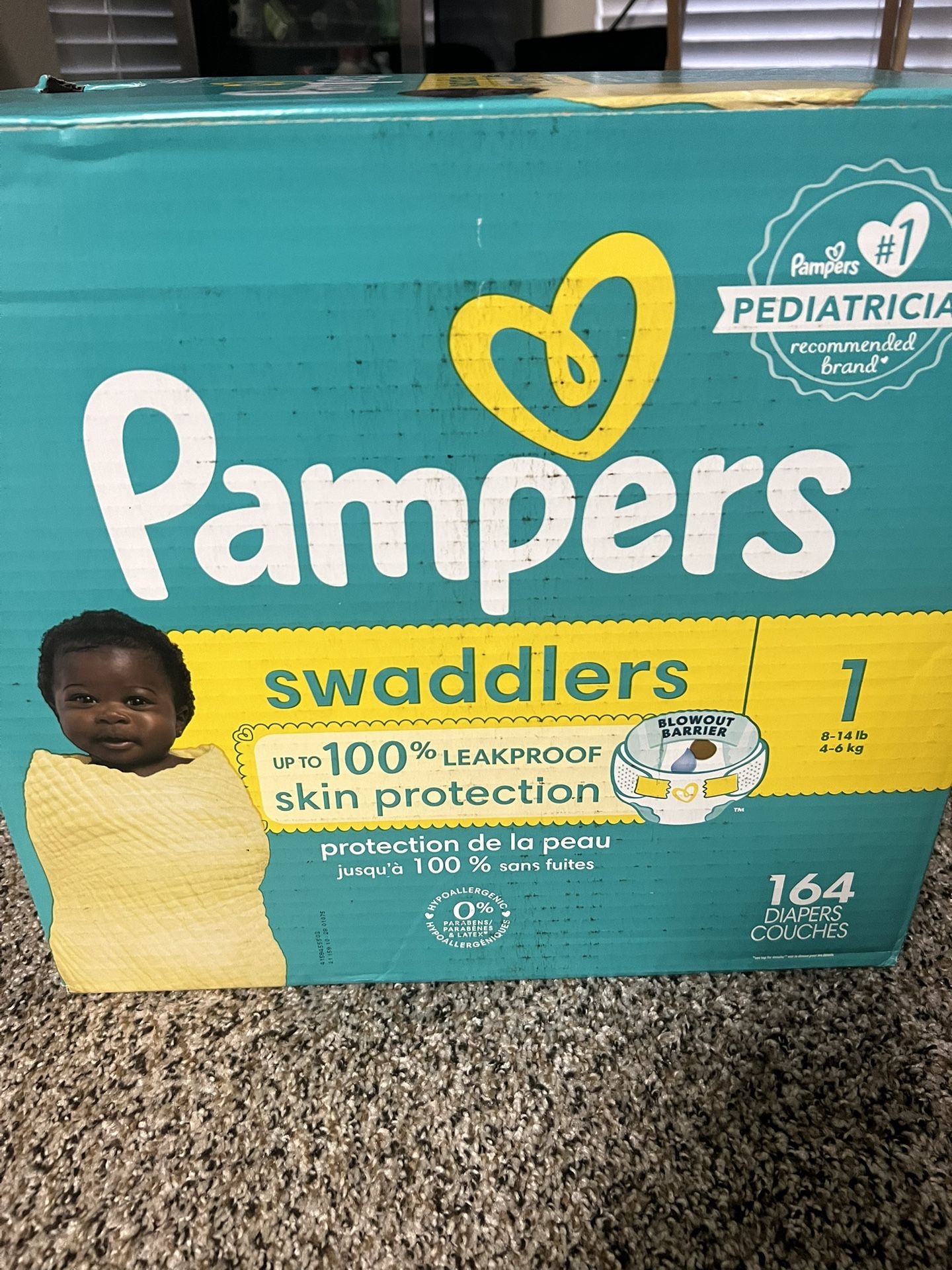 Pampers Swaddlers Size 1 164-Count Diapers