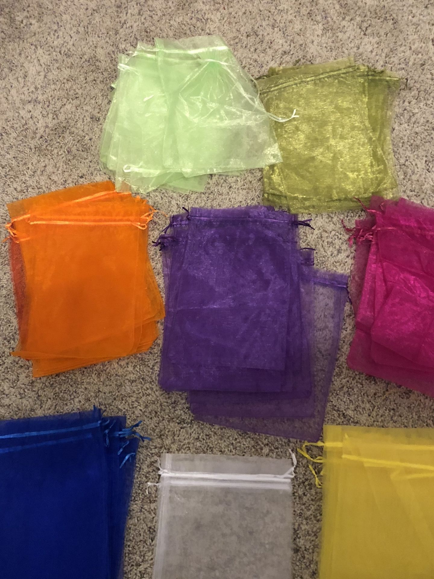 Various Colors Organza Pouch Drawstring Bags