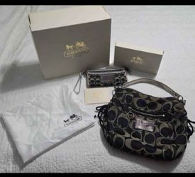 Coach purse with matching wallet