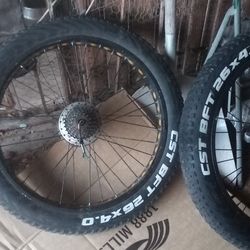 26" Fat Tires W/Tube And 500w Electric Motor
