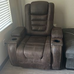 Leather recliner