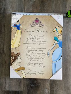 Princess Canvas Kids Wall Art